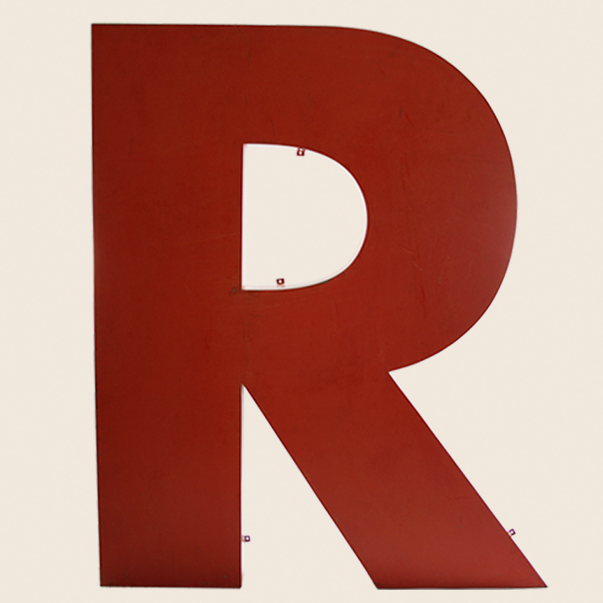 Giant Reclaimed Metal Letter R – Vintage Matters