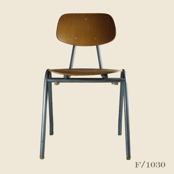 vintage stacking chairs school plywood