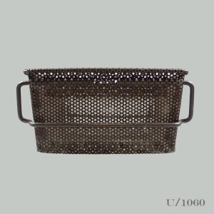 Vintage Industrial Steel Mesh Basket Storage