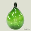 Vintage oversized green glass demijohn bottle carboy