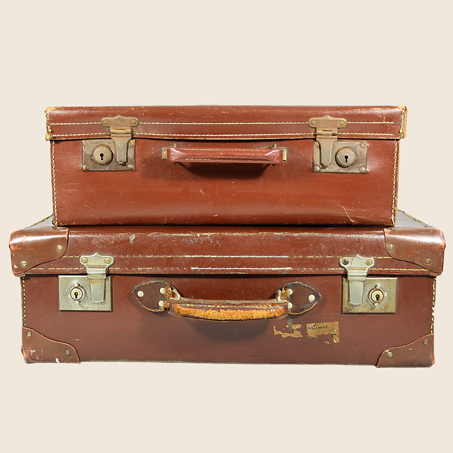 vintage leather suitcase luggage
