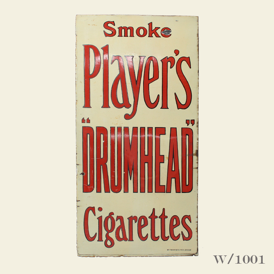 vintage enamel advertising sign players cigarettes