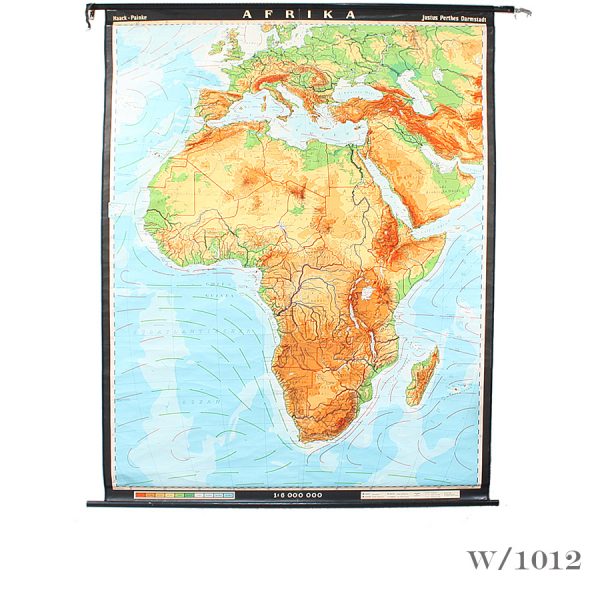 vintage wall map of africa