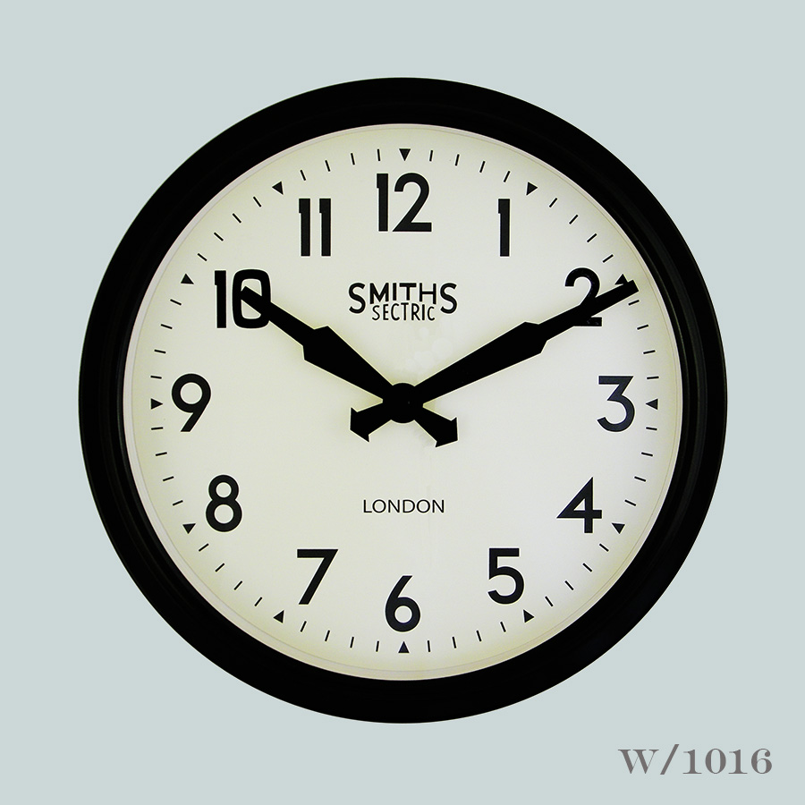 smiths wall clock black