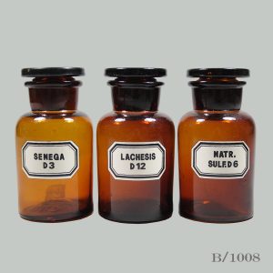Set 3 Vintage Apothecary Bottles Jars