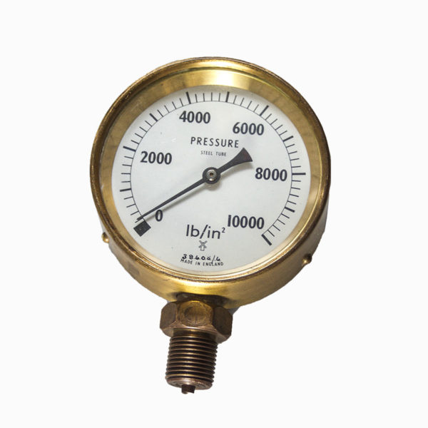 Vintage Brass Pressure Gauge