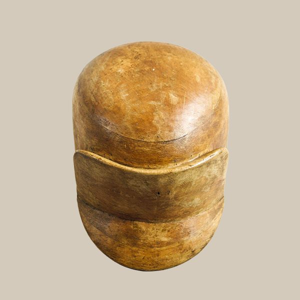 Vintage Wooden Peaked Cap Block