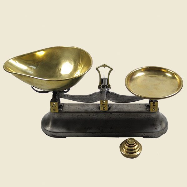 Vintage Brass Kitchen Scales