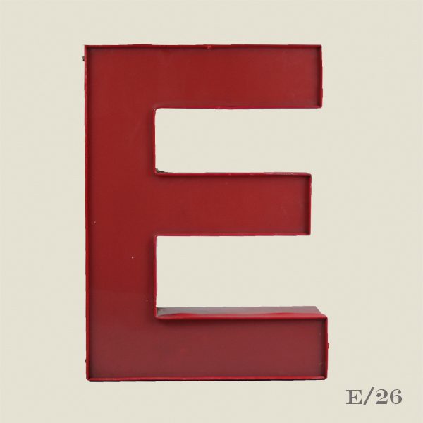 Reclaimed Red Letter Light E