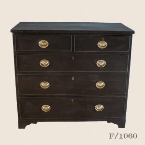 Vintage Black Painted Chest of Drawers