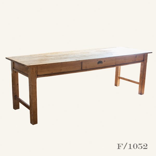 Large Vintage Pine Farmhouse Table