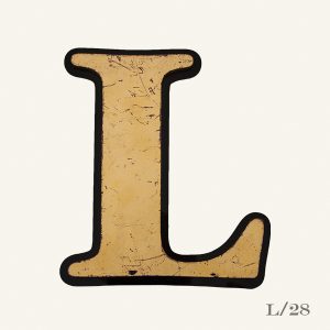 Vintage Reclaimed Gold Letter L