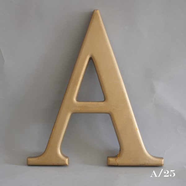 Gold Resin Reclaimed Pub Letter A