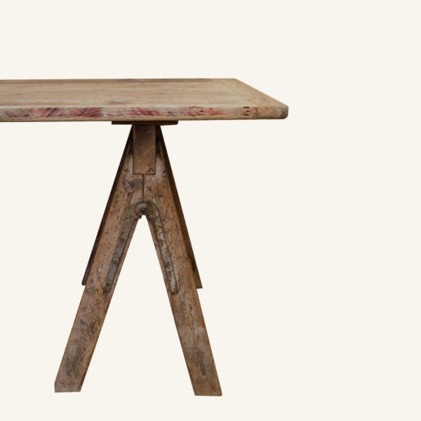Vintage Wooden Trestle Table