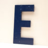 Reclaimed Blue Metal Letter E