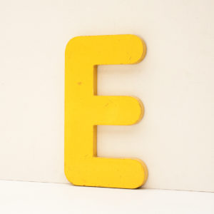 Reclaimed Yellow Resin Letter E