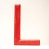 Large Reclaimed Red Wooden Fairground Letter L
