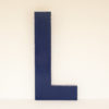 reclaimed Blue Metal Letter L