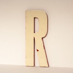 Reclaimed White Resin Letter R