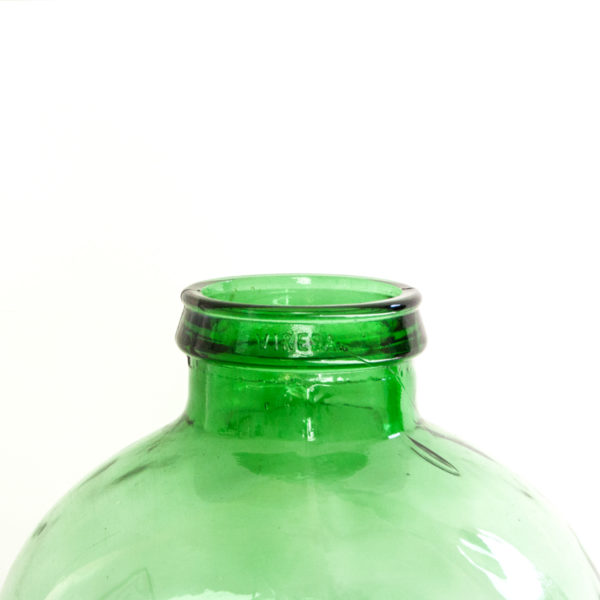 Vintage Green Glass Demijohn