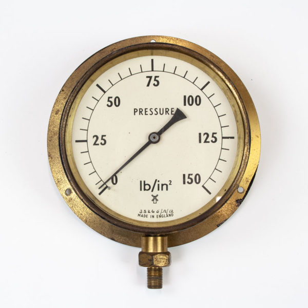 Vintage Brass Pressure Gauge