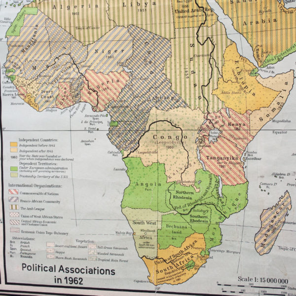 Giant Vintage Wall Map of Africa