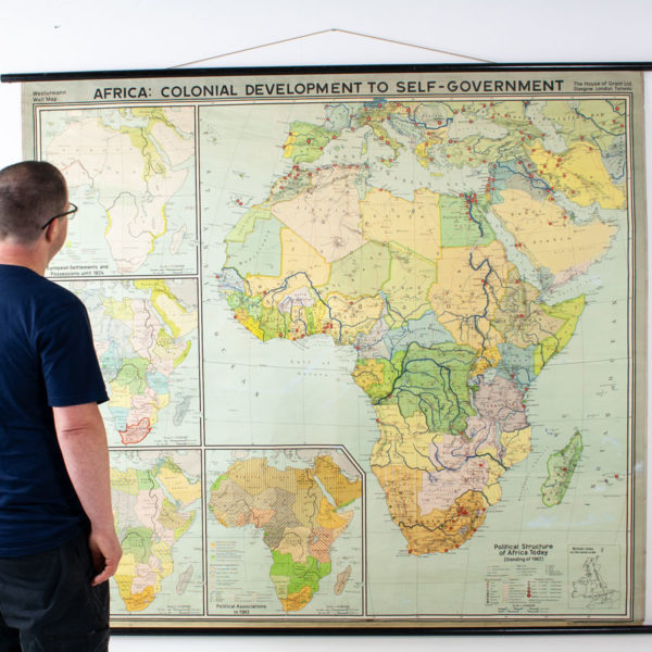 Giant Vintage Wall Map of Africa