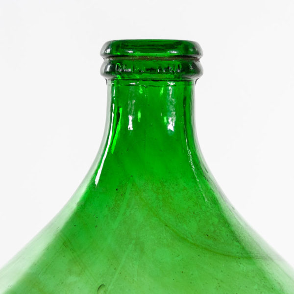 Large Vintage Green Glass Demijohn