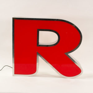 Reclaimed Red Letter Light R