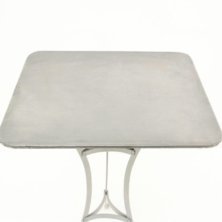 Square Zinc Topped Garden Table - Vintage Matters