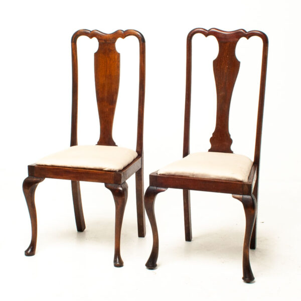 Set 4 Vintage Dining Chairs for Upholstery