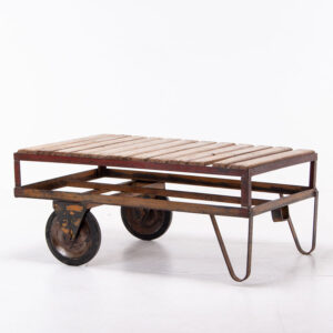 Vintage Industrial Trolley Cart Table
