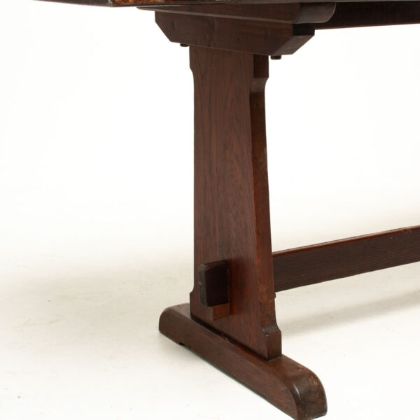 Long Vintage Ash Wood Refectory Table