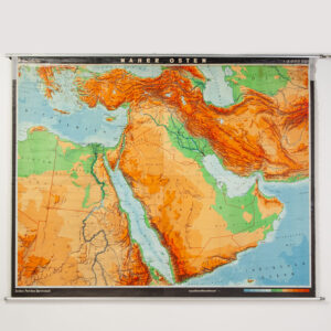 Giant Vintage Wall Map of the Middle East