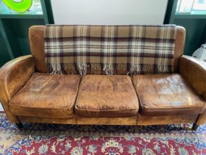 Vintage Three Seater Leather Sofa